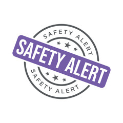 Safety Alert Rubber Stamp Vector Template