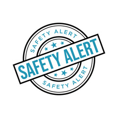 Fototapeta premium Safety Alert Rubber Stamp Vector Template