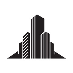 Obraz premium Modern City Silhouette in Black and White