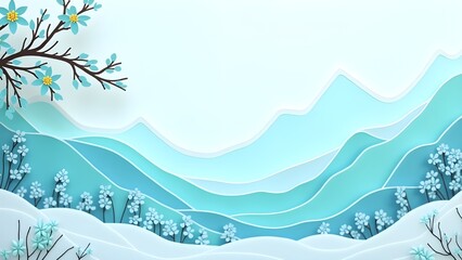 Paper Cut Landscapes: A Collection of Serene Mountain and Floral Scenes