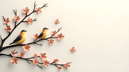 Papercraft Birds and Blossoms: A Collection of Serene and Colorful Nature-Inspired Art