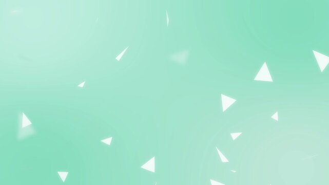 shiny triangles falling with teal background