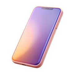 Modern blank smartphone display, isolated on white, showcasing digital communication technology