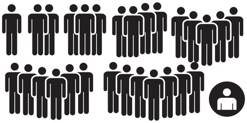 Inclusive People & Team Icon Set – Flat User Profile and Group Symbols for UI, Web, and Apps