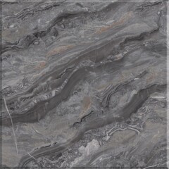 Elegant Dark Gray Marble Effect Porcelain Tile with Natural Veining	