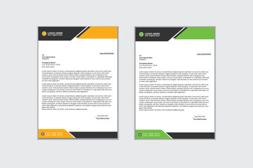 Modern corporate letterhead template design for your project, vector design.