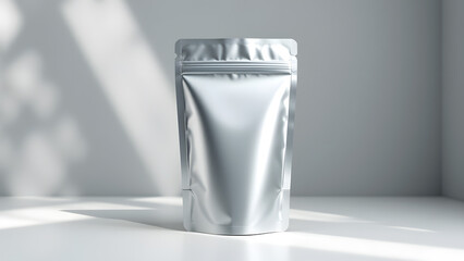 Shiny Package: A sleek, silver package stands out. The modern design highlights freshness and quality, ready to package your products.