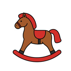 toy horse on a white background