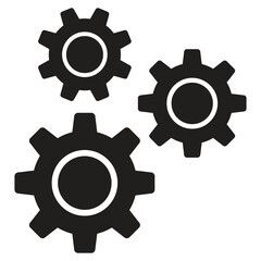 Gear icon set. Gear Settings symbol, cogwheel. Functions symbol. Settings icon vector Illustration
