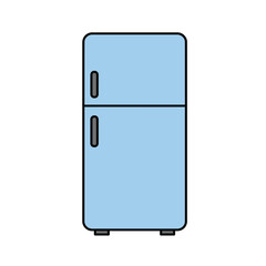 modern refrigerator isolated on white