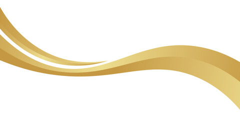 gold wave curve, golden wave corner shape for element, stripes ribbon golden graphic, striped gold. eps 10