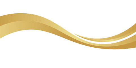 gold wave curve, golden wave corner shape for element, stripes ribbon golden graphic, striped gold. eps 10