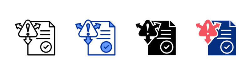 Incident Reporting icon sheet multiple style collection