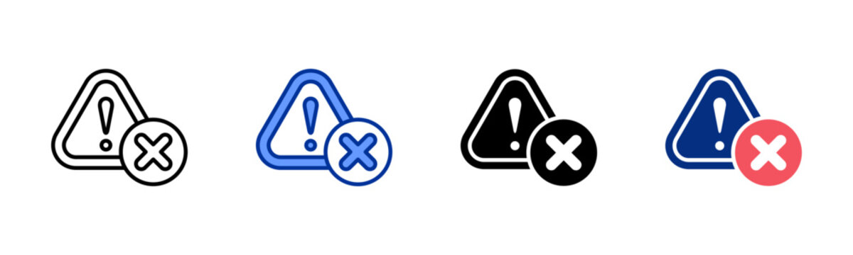 Error icon sheet multiple style collection