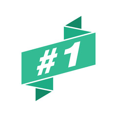 Number 1 Letter Rubber Stamp Vector Template