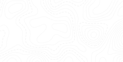 Abstract curve grid map and topo contour map white background. Topographic contour lines. Seamless pattern with lines Topographic map