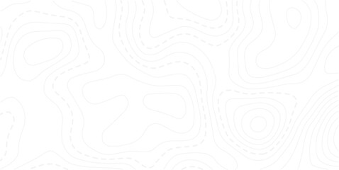 Abstract curve grid map and topo contour map white background. Topographic contour lines. Seamless pattern with lines Topographic map