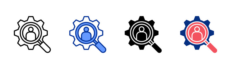 Talent Acquisition icon sheet multiple style collection