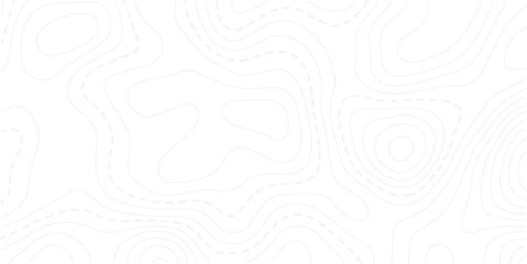 Abstract curve grid map and topo contour map white background. Topographic contour lines. Seamless pattern with lines Topographic map