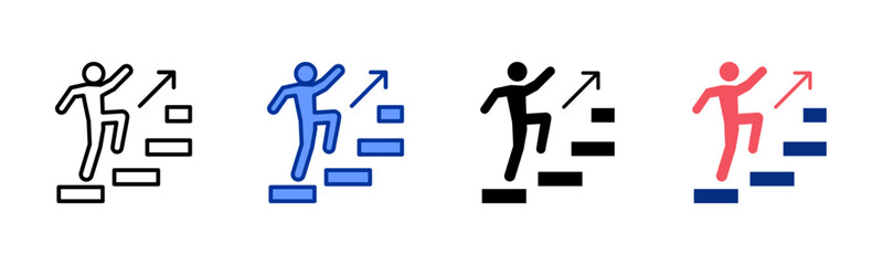 Career Path icon sheet multiple style collection