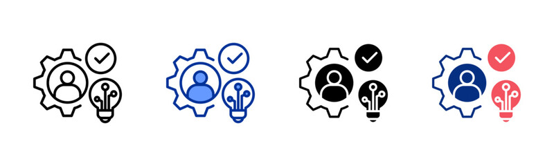 Competency Framework icon sheet multiple style collection