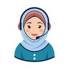 cheerful-woman-in-hijab-with-headset--representing.eps