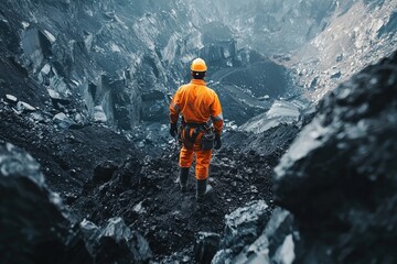 Miner extracts coal, which is supplied by miners