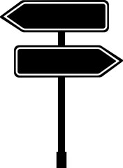 road sign icon in flat isolated on transparent background