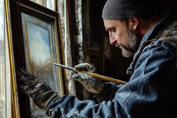 Restorer restores the original properties and appearance of picture in frame
