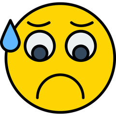 Worried Vector Icon Design