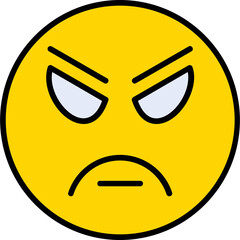 Angry Vector Icon Design