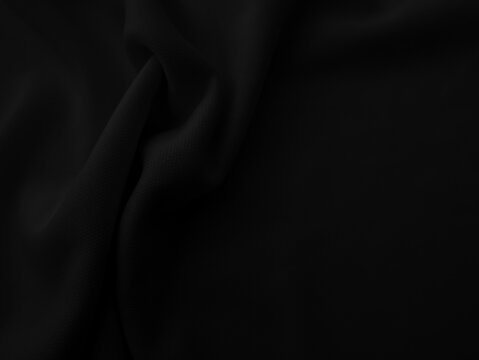 Black cloth blackground. Dark wavy fabtic