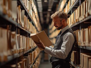 Archivist systematizes, stores, describes, and arranges them in accordance with legal requirements