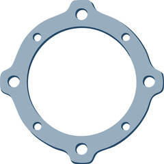 flat gasket isolated