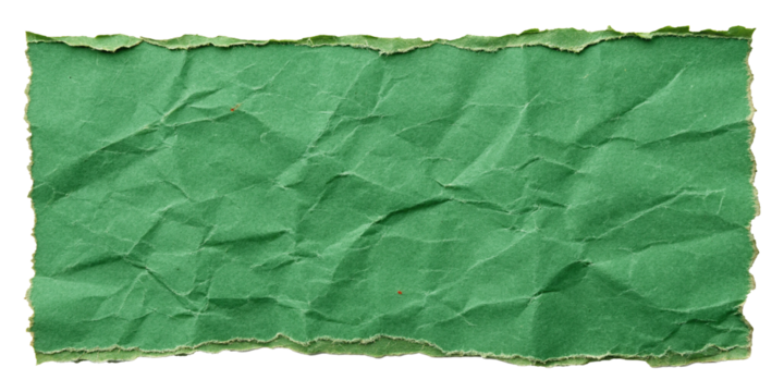 green crumpled paper