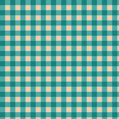 Teal and Beige Gingham Pattern Background