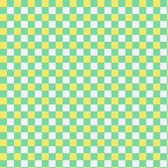 Fototapeta premium Checkered Pattern Background in Green, Yellow, and White