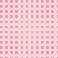Pink and Beige Checkered Pattern Background