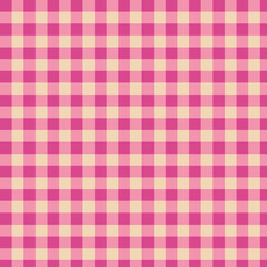 Pink and Beige Gingham Pattern Background