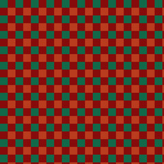 Fototapeta premium Checkered Pattern in Red and Green