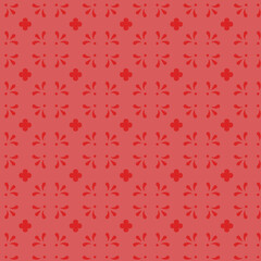 Red Floral Pattern Seamless Background