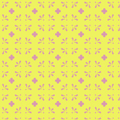 Floral Pattern on Yellow Background