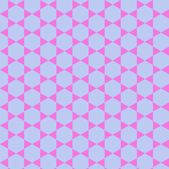 Geometric Pattern in Pink and Light Blue