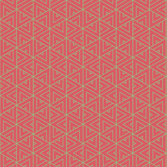 Geometric Triangle Pattern in Red and Green