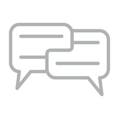 Chat Interface Vector Line Grey Icon Design