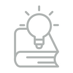Naklejka premium Knowledge Base Vector Line Grey Icon Design