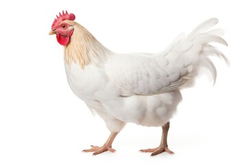 Fototapeta premium White Hen chicken poultry animal.