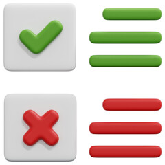 Obraz premium 3D Review List Icon
