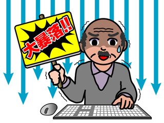 壱A：NISA投資で運用する資産が大暴落して驚くシニア男性_CS3 2025_0611_003