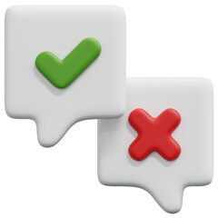 Obraz premium 3D Feedback Status Icon